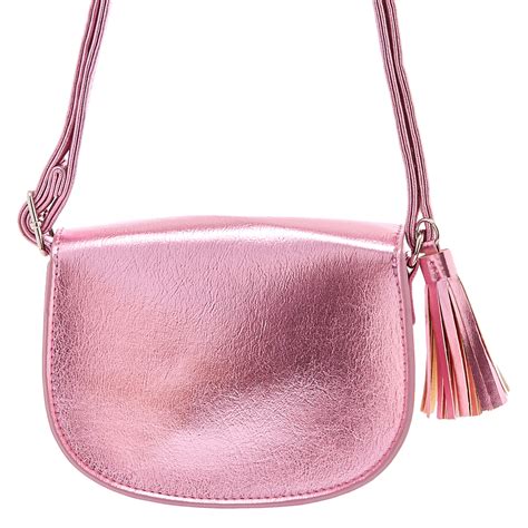 pink metallic bag